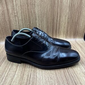 Salvatore Ferragamo Cap Toe Oxfords Mens Sz 10.5 EEE Brown Leather Dress Shoes